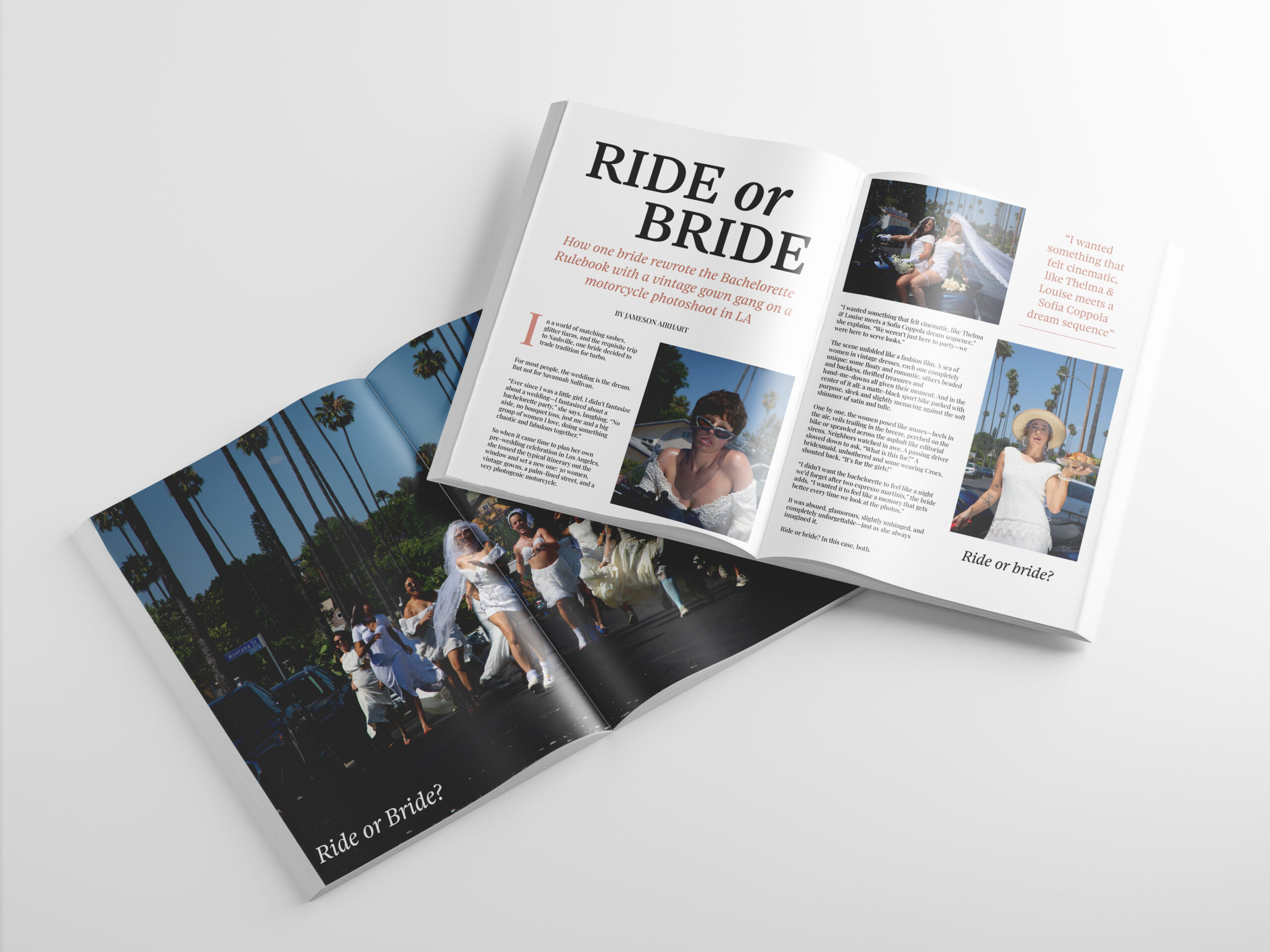 portfolio-ride or bride-magspread photo